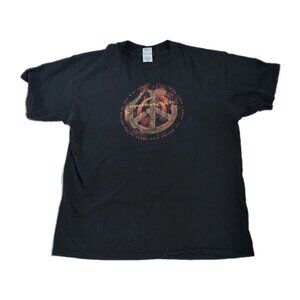 Vintage Y2K 2004 Men's A Perfect Circle ADVIL‎ Rock Band Black T-Shirt XL Peace